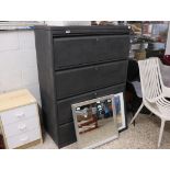 Metal 4 drawer filing cabinet in chalk painted finish