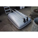 Mirage Millennium roof box with 2 roof bars for fitting