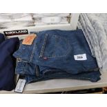 3 pairs of jeans by Levi and Giorgio Armani