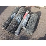 4 rolls of wire fencing and roll of lead
