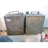 Shell jerry can with Esso jerry can