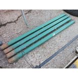 4 tennis net poles