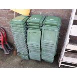 Approx. 45 Schafer green plastic storage bins