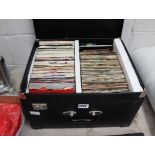 Crate of vinyl singles