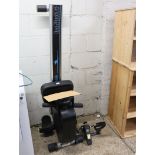 Infinity rowing machine with small pedal exerciser
