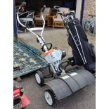 Stihl MM56 petrol engine scarifier/rake