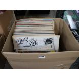 Box of vinyl records