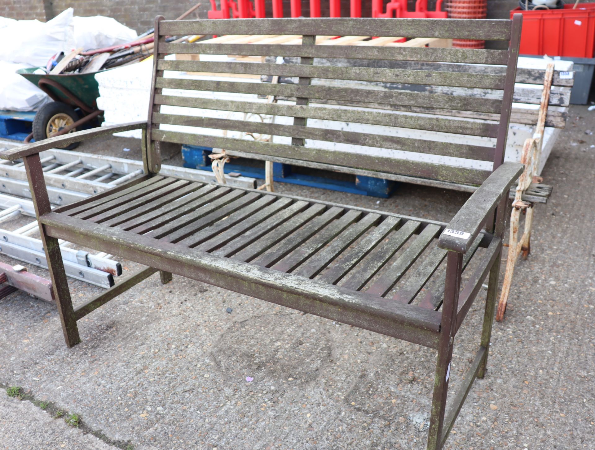 (1121) Teak wooden garden bench