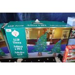 Box set of 2 LED outdoor Christmas trees