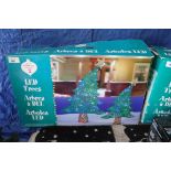 Box set of 2 LED outdoor Christmas trees