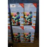 4 boxed sets of Pro Elec 960 multi coloured LED Christmas lights