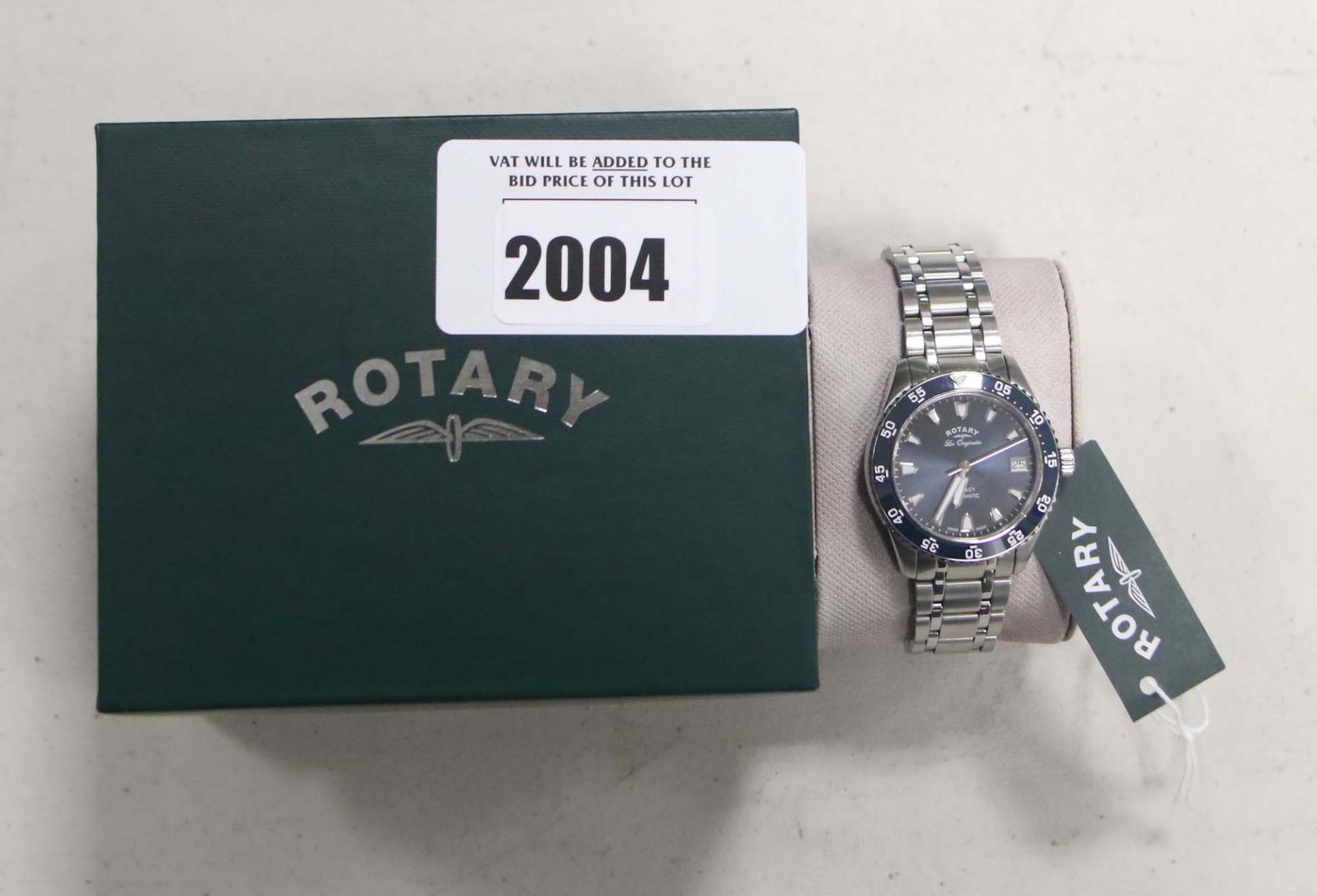 Gents Rotary stainless steel strap wristwatch with automatic movement and box