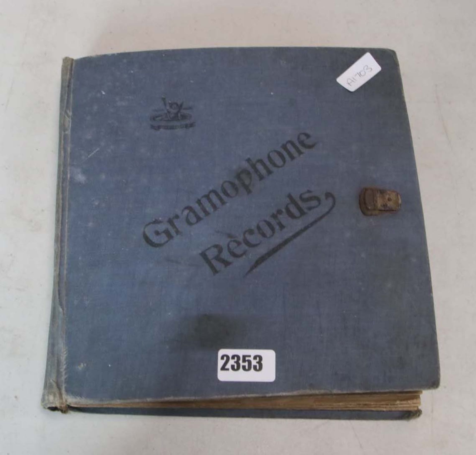 Selection of gramophone records in album