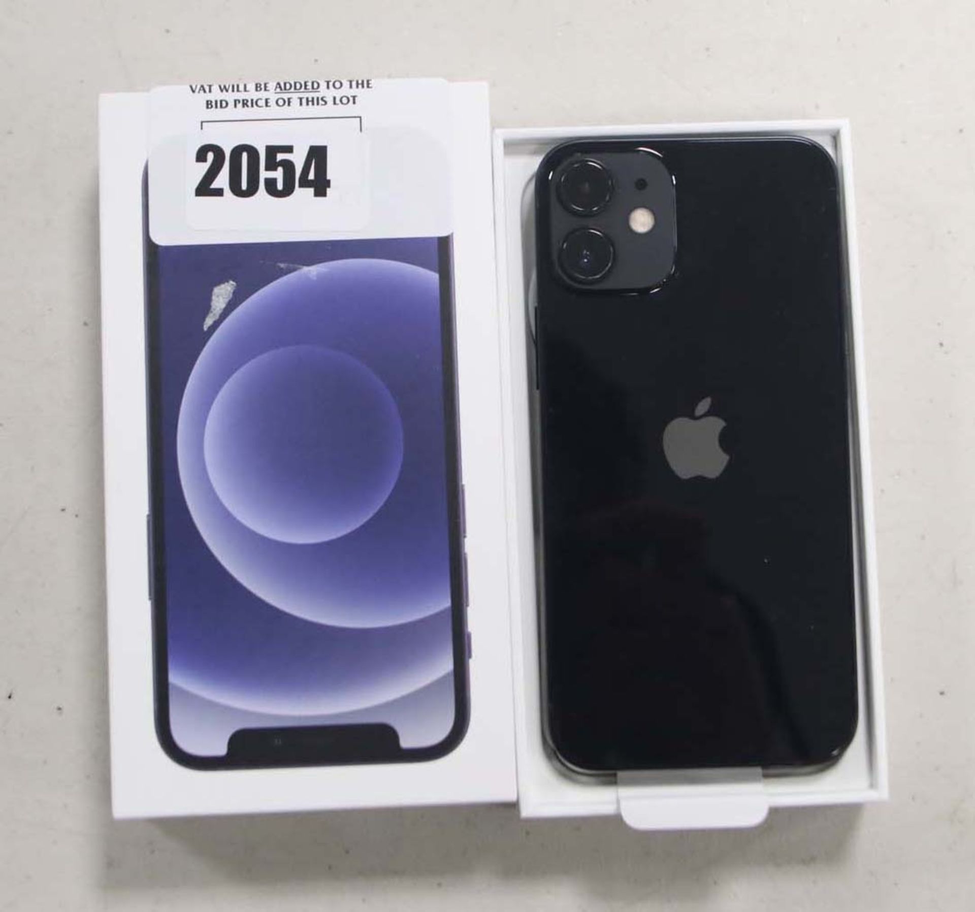 Apple iPhone 12 Mini in black, 64gb model A2399 with box