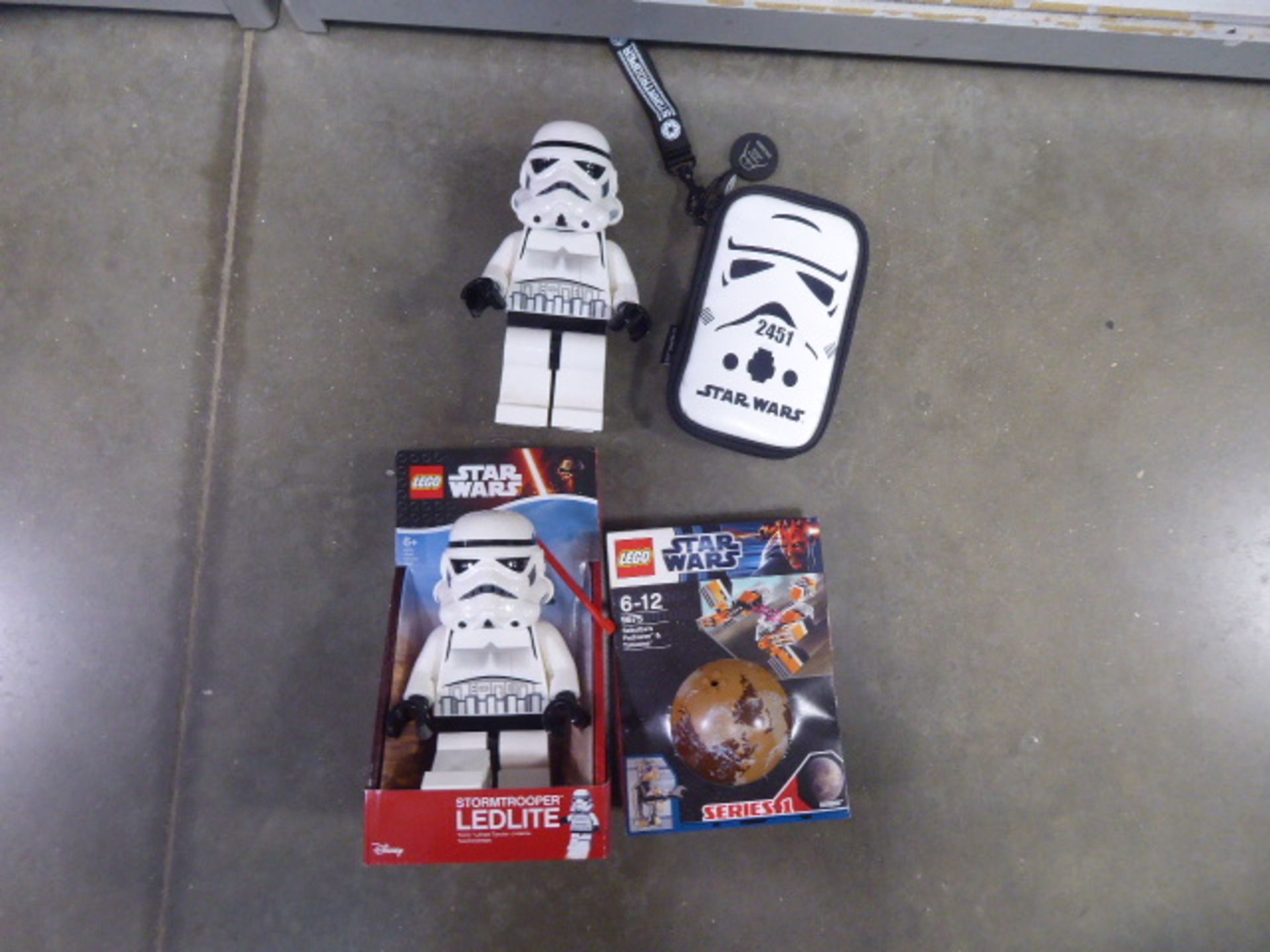 Selection of Lego and other Star Wars collectibles to include stormtrooper LED light figure - Image 2 of 2