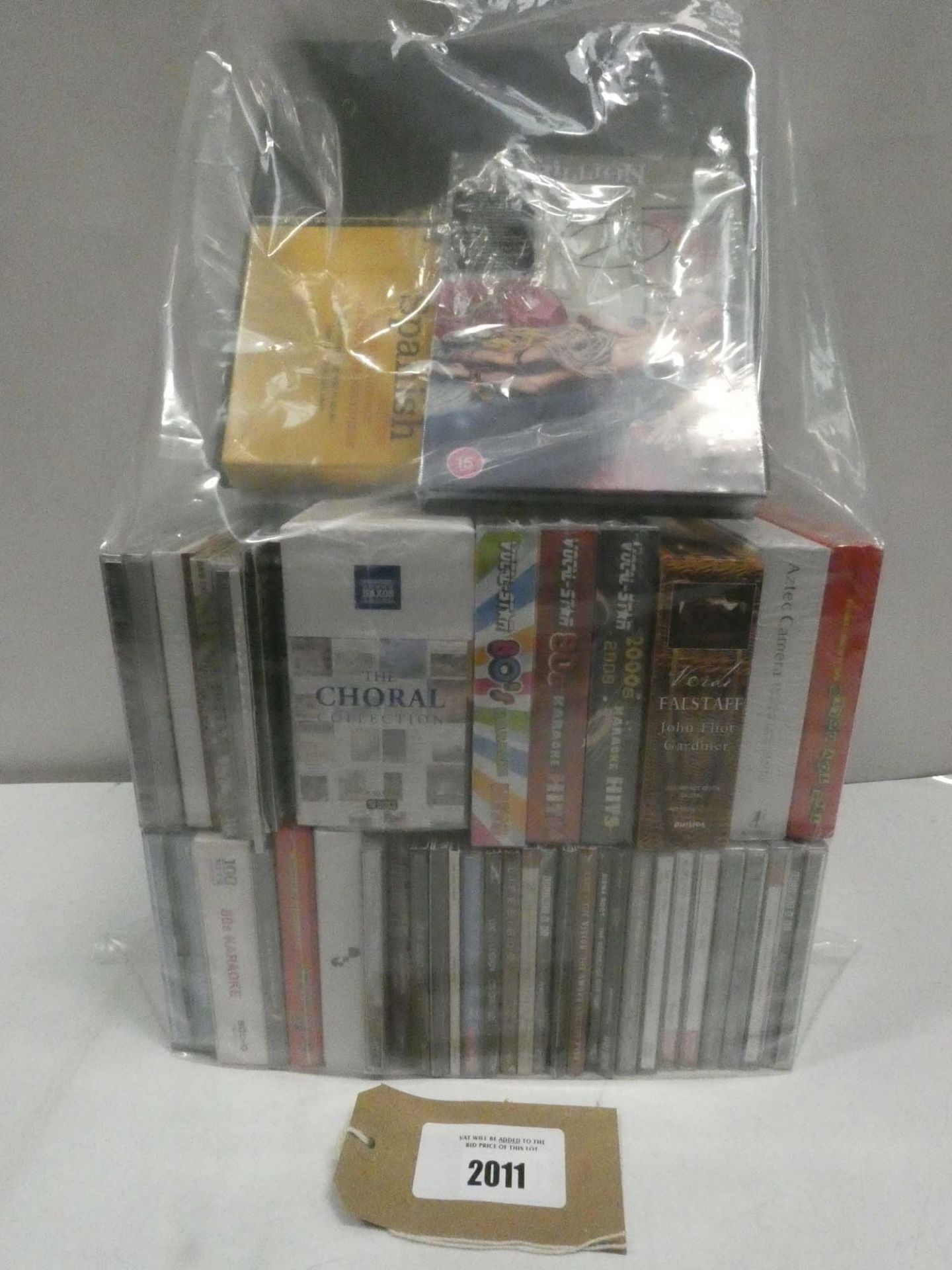 Bag containing quantity of CD music albums