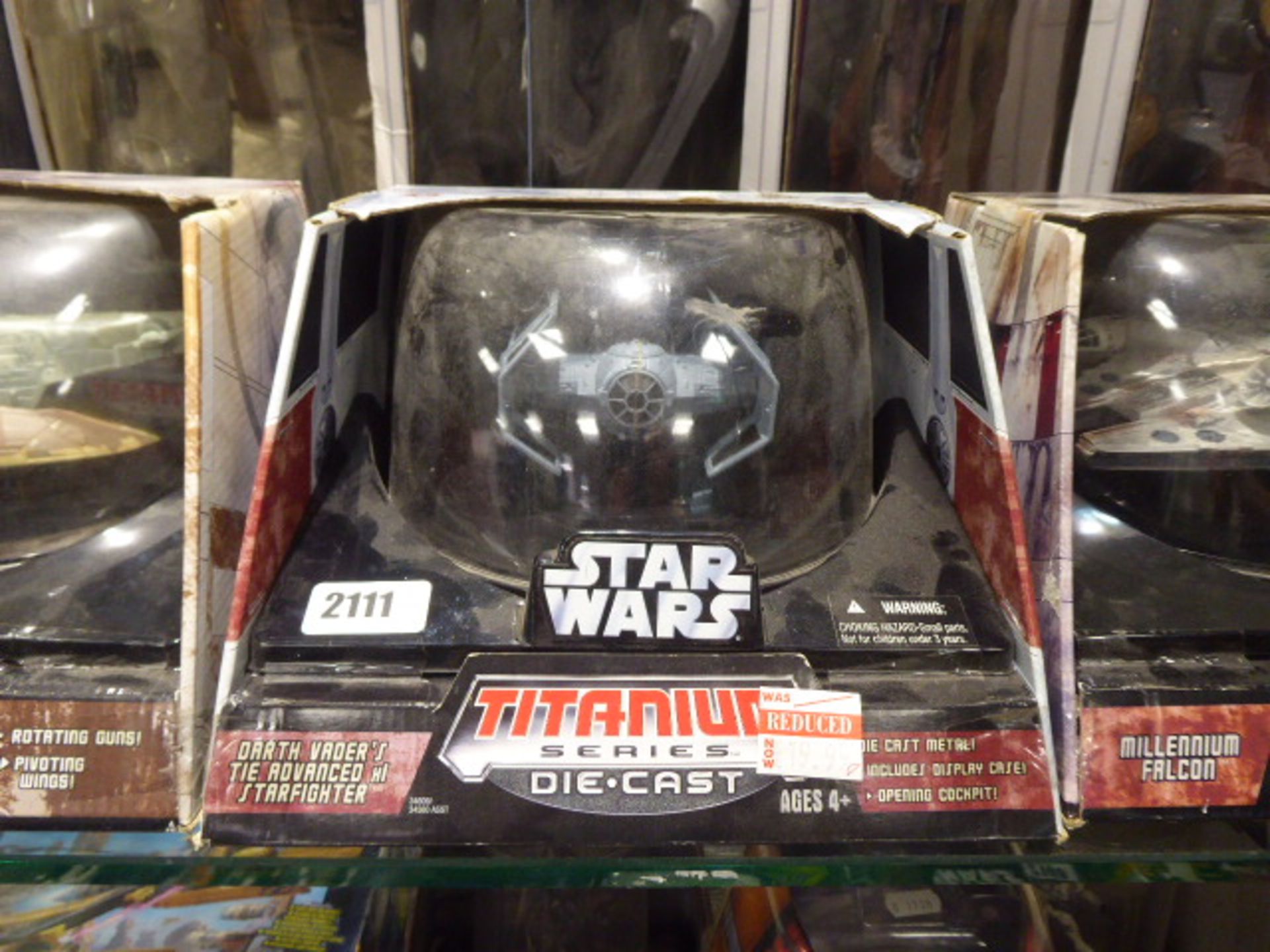Titanium diecast series Star Wars vehicles to include Slave I, Darth Vader's Tie Advanced Star - Image 3 of 4