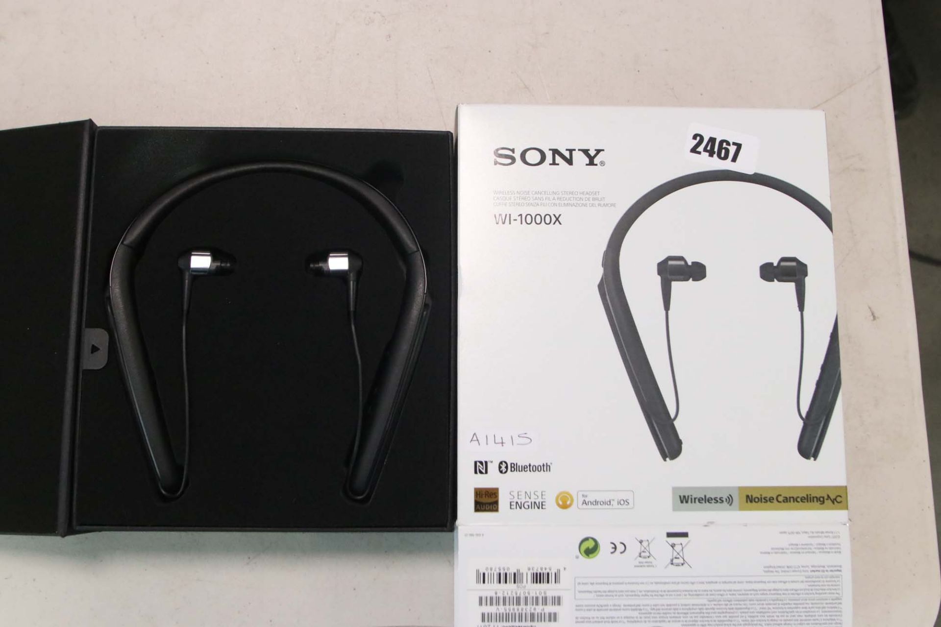 Sony WI-1000X bluetooth headset in box
