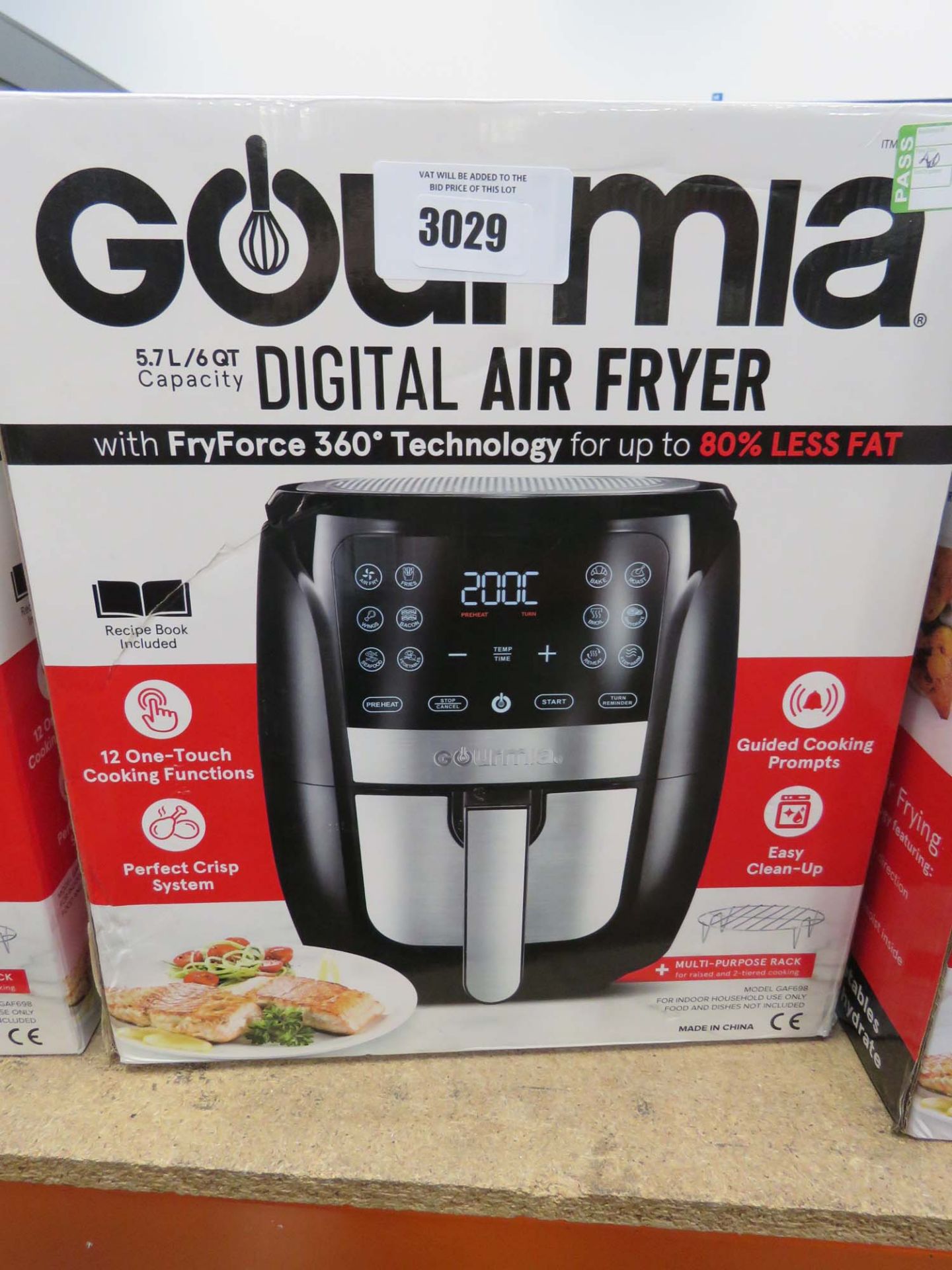 Boxed Gourmia digital air fryer