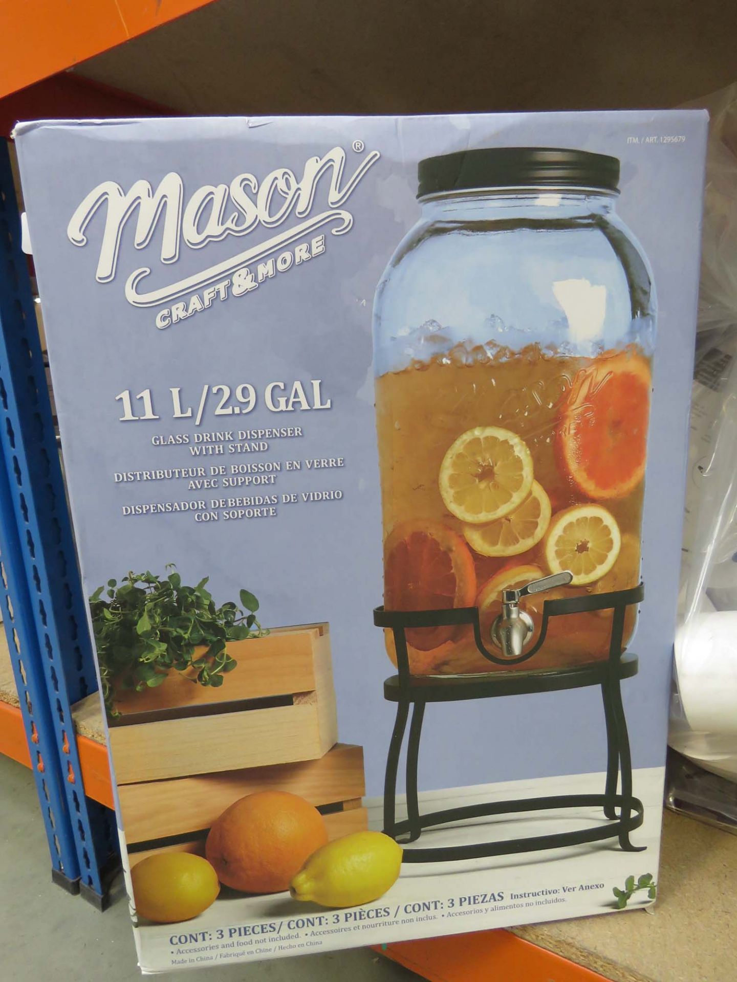 3018 Boxed Mason drinks dispenser