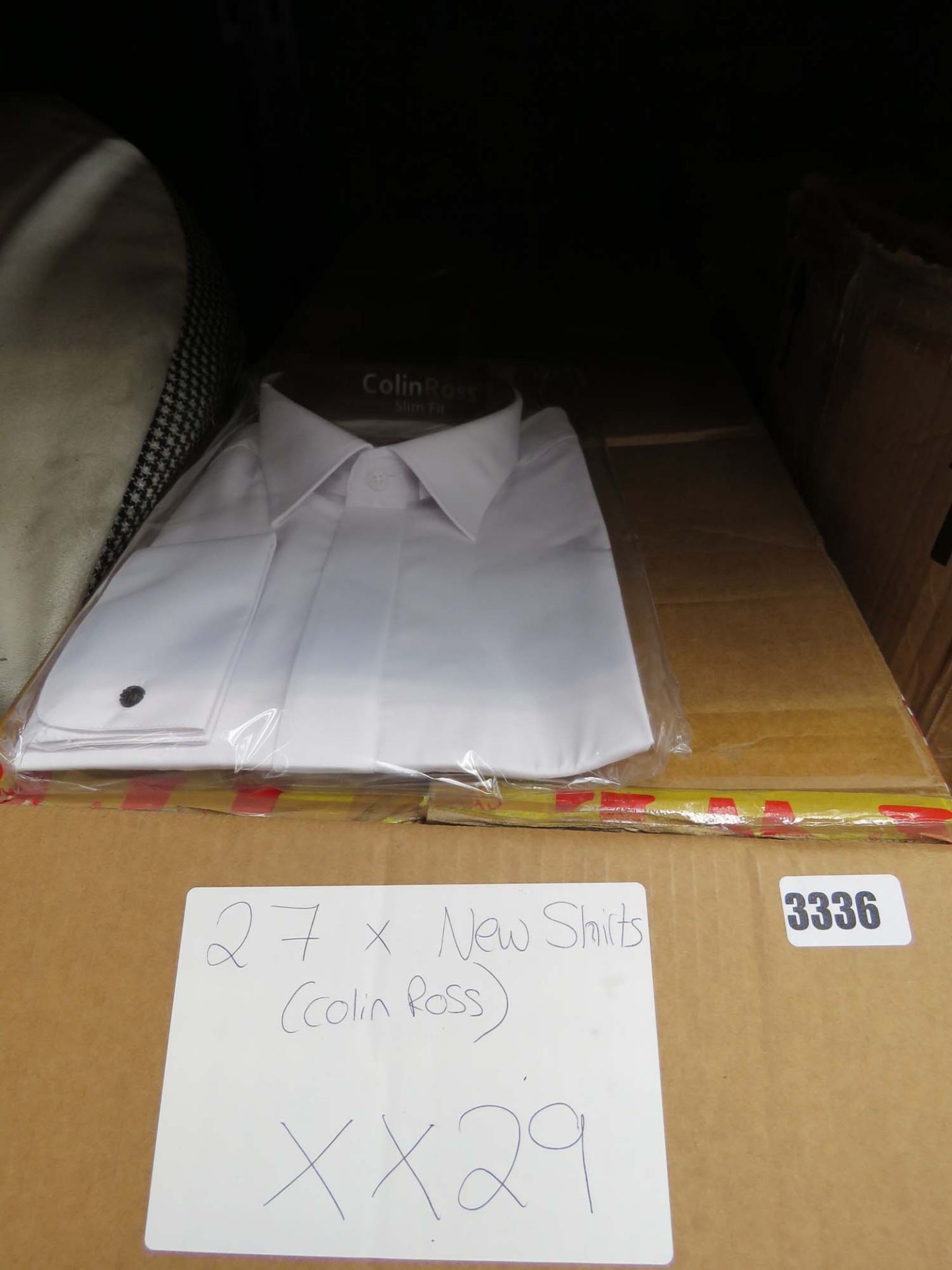 Box containing 27 Colin Ross gents shirts