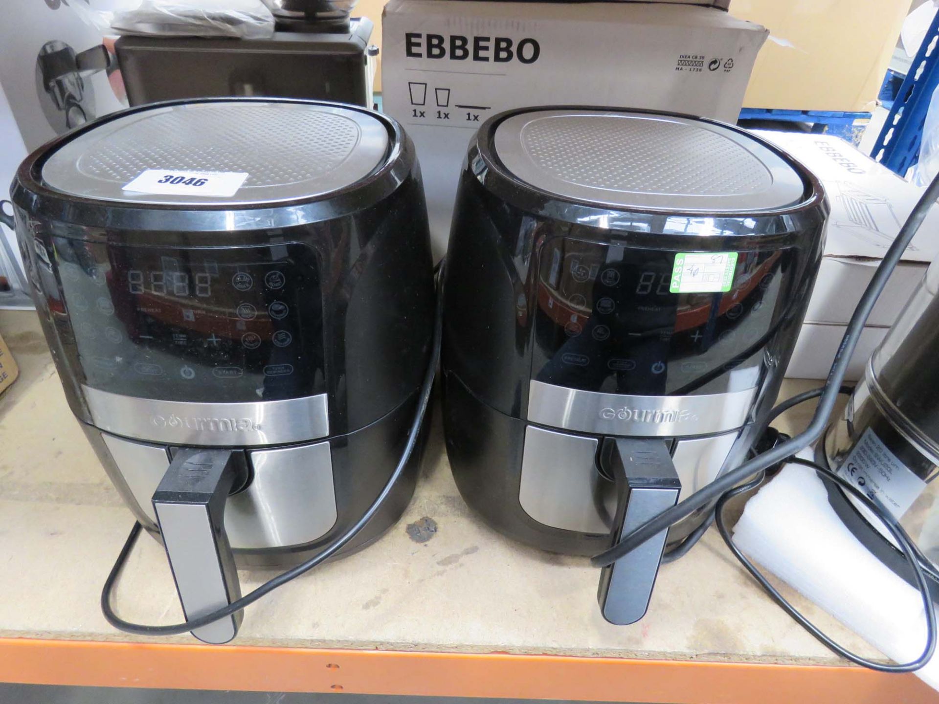 2 unboxed Gourmia air fryers