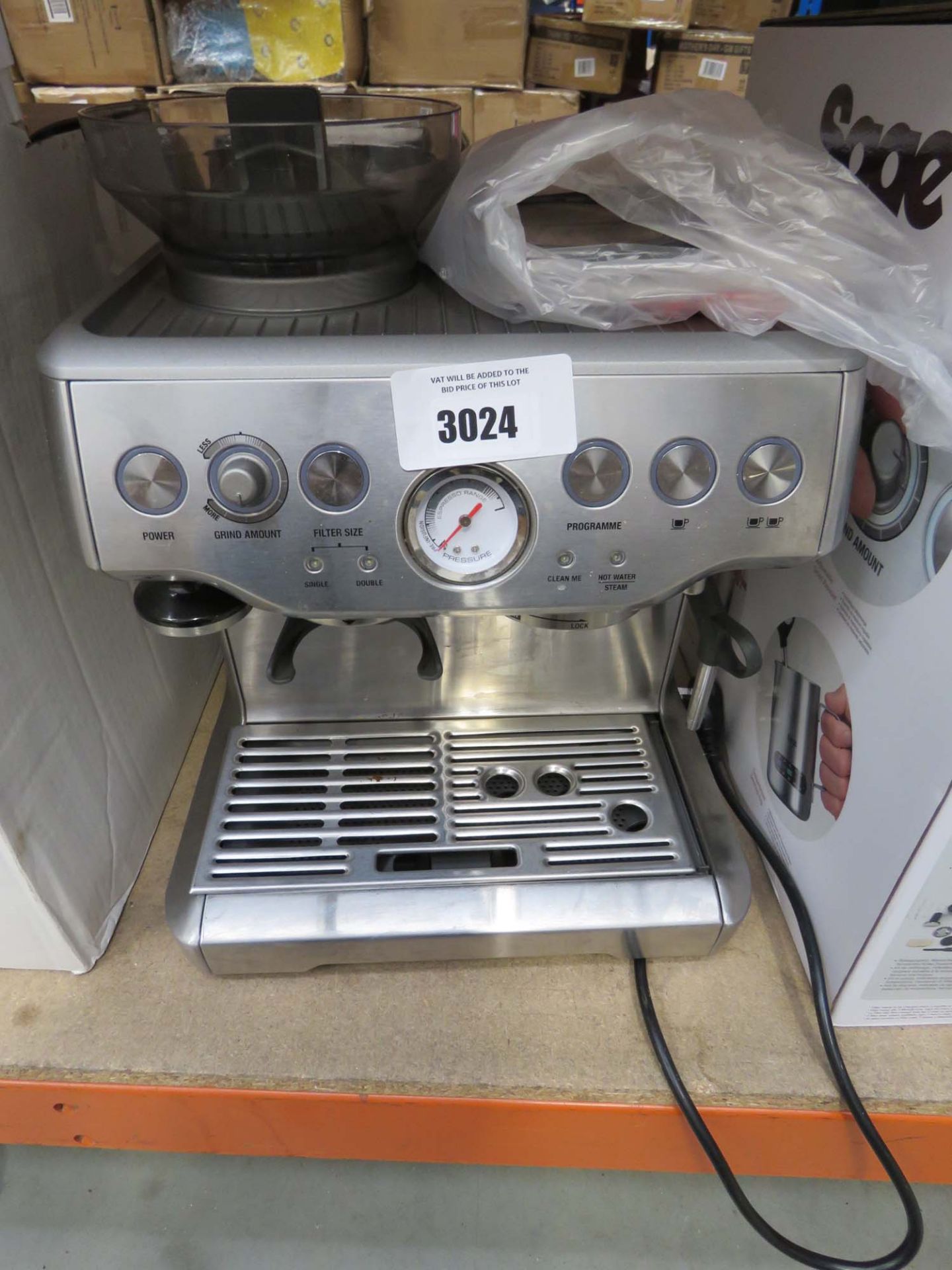 Unboxed Sage Barista Express coffee machine