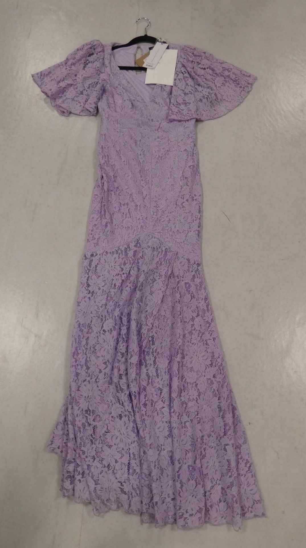 Little Mistress lilac fishtail maxi dress size 6