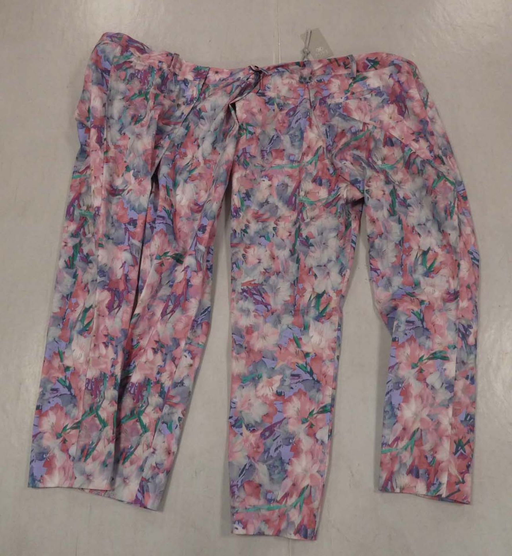 Two pairs of Pure Collection garden floral capri trousers, size 12 and 10