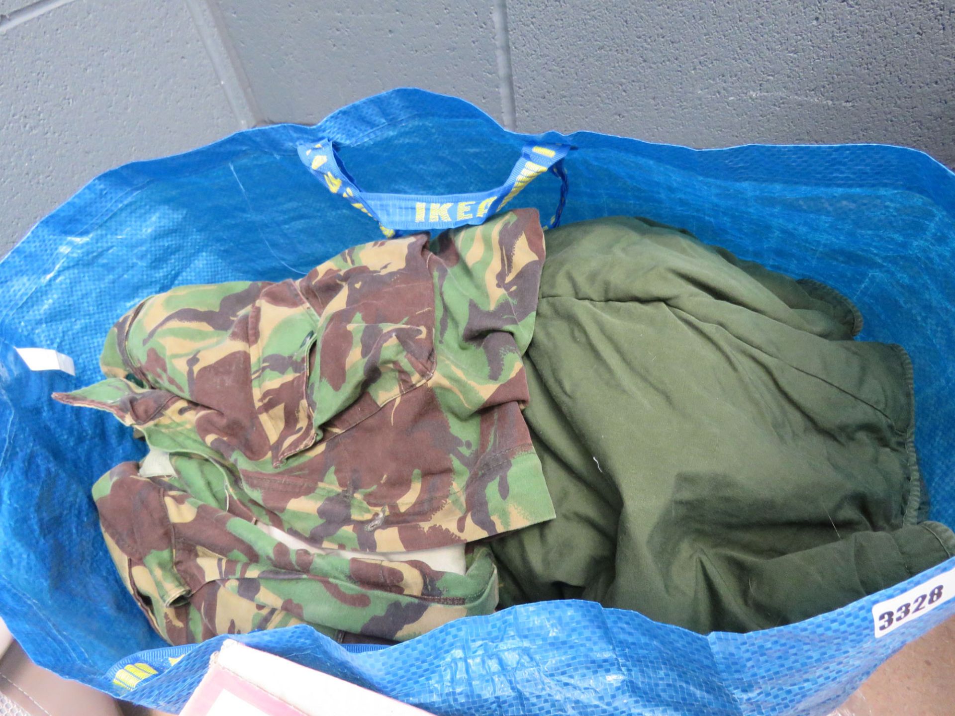 Large bag of military clothing