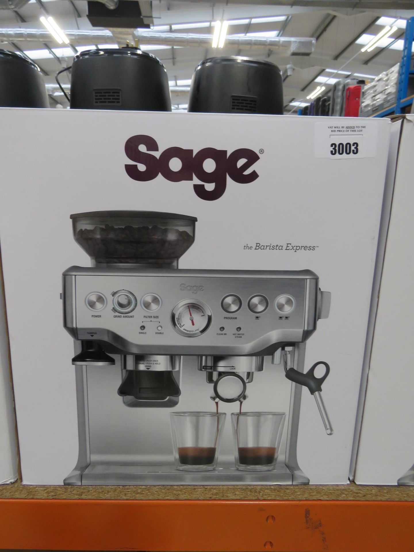 Sage Barista express coffee machine with box