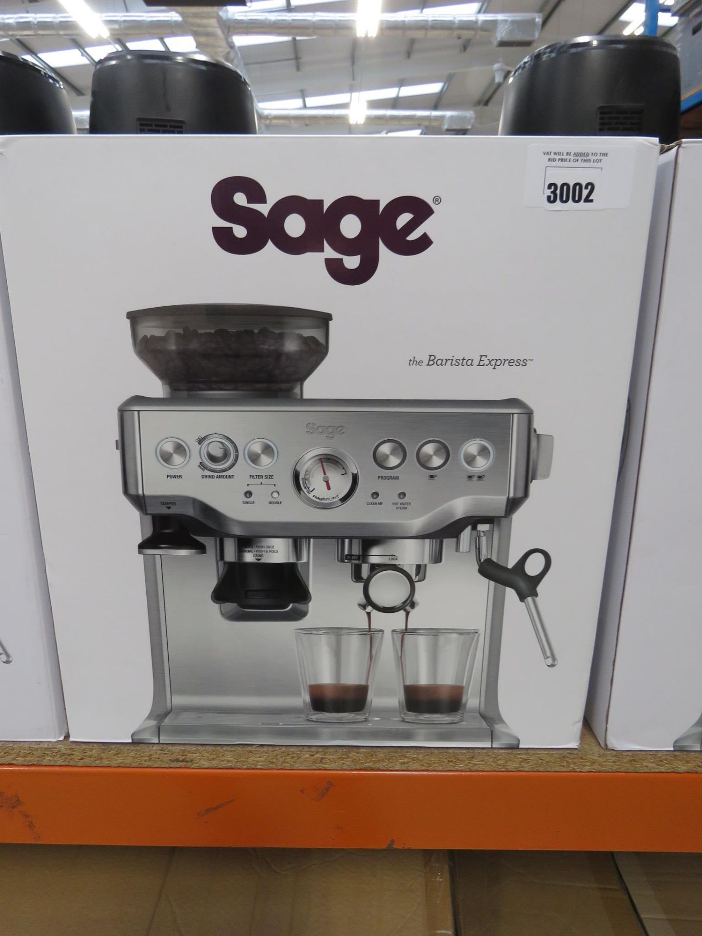 Sage Barista express coffee machine with box