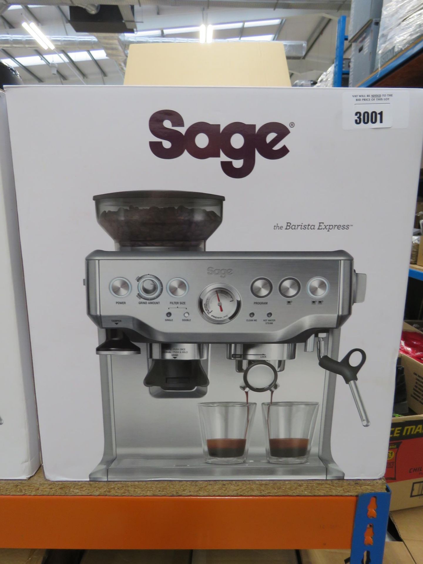 Sage Barista express coffee machine with box