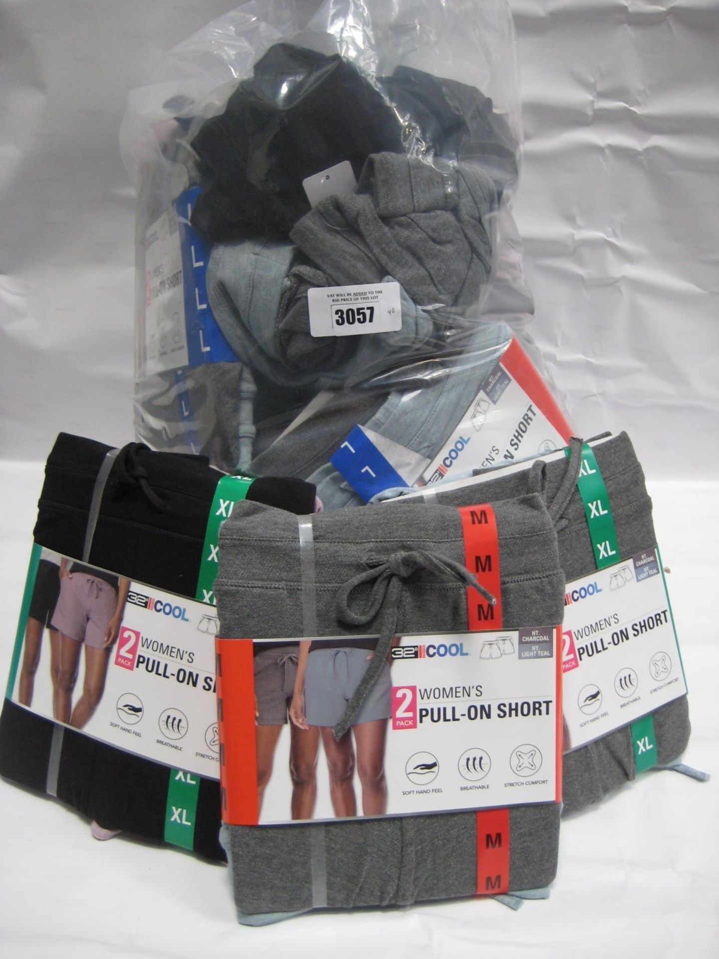 Bag containing 40 pairs of ladies pull on shorts in various colours and sizes