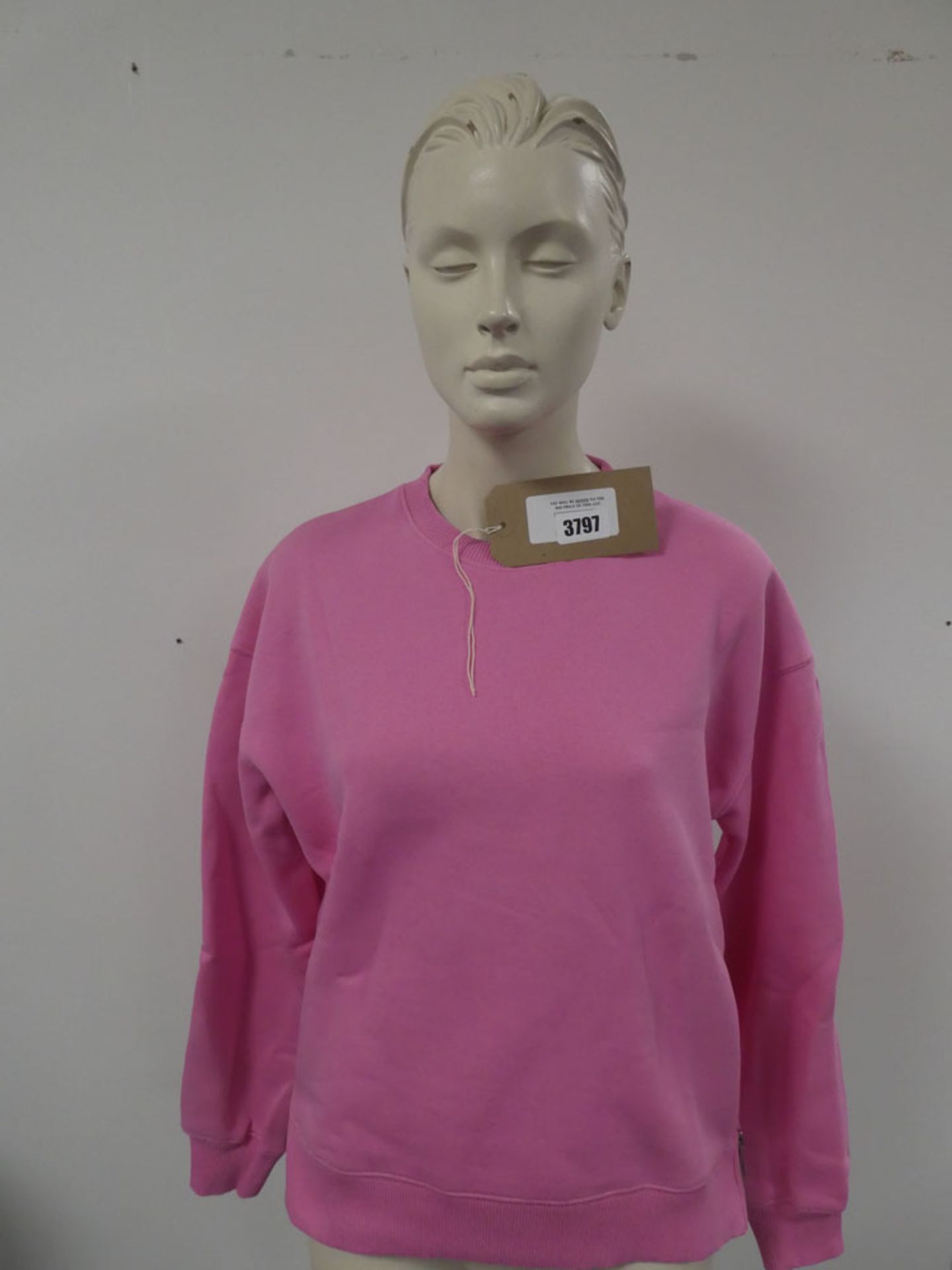 Mint Velvet pink side zip sweatshirt, size small