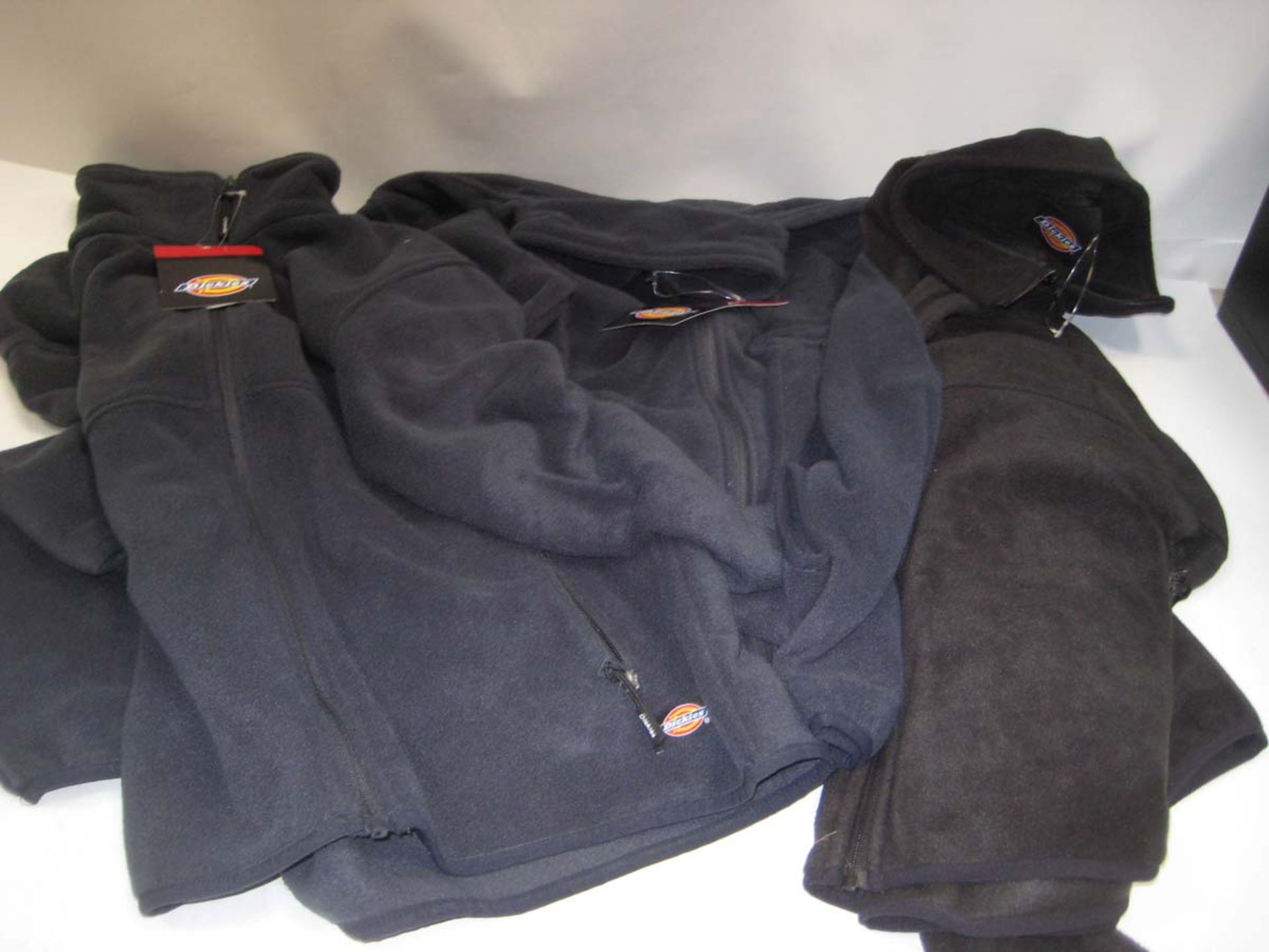 Bag containing 3 Dickies work wear fleeces. x2 small x1 x large