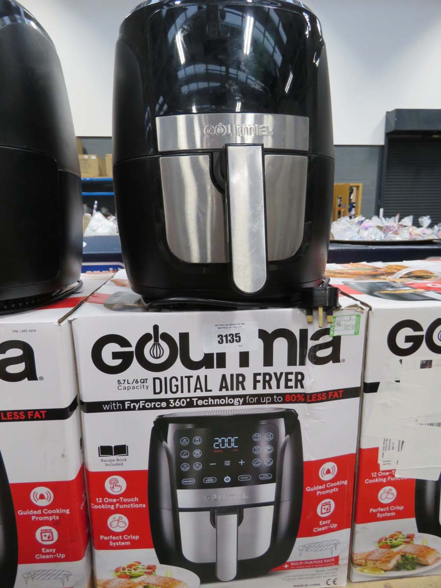 (7) Gourmia digital air fryer, boxed