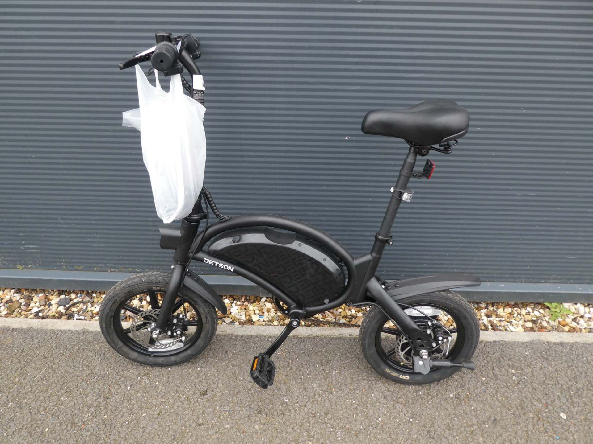 Jetson electric bike in black with power supply