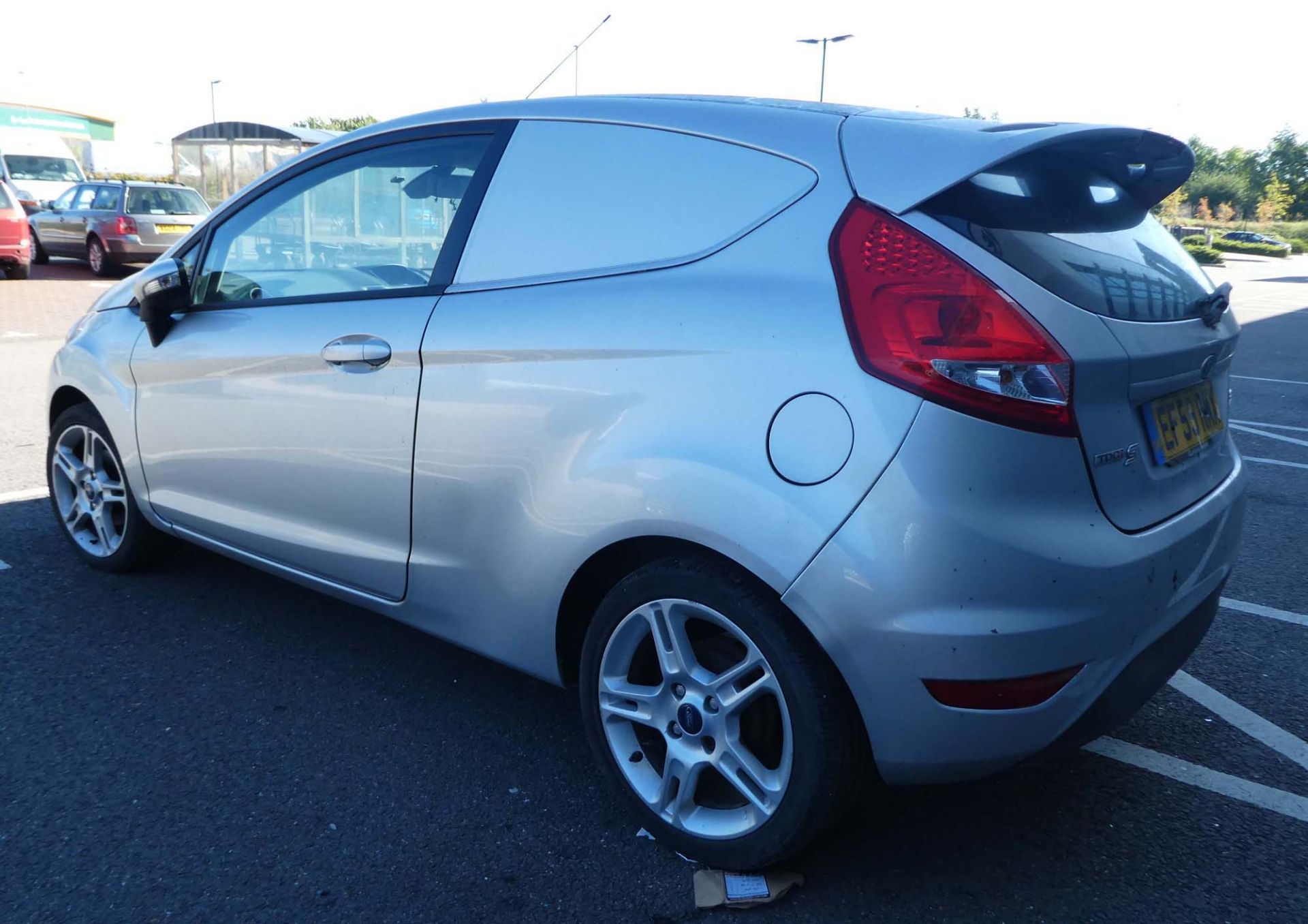 EF59 RM XFord Fiesta Sport TDCI 90 DFD car derived van in silver, 1560cc diesel, first registered - Image 6 of 12