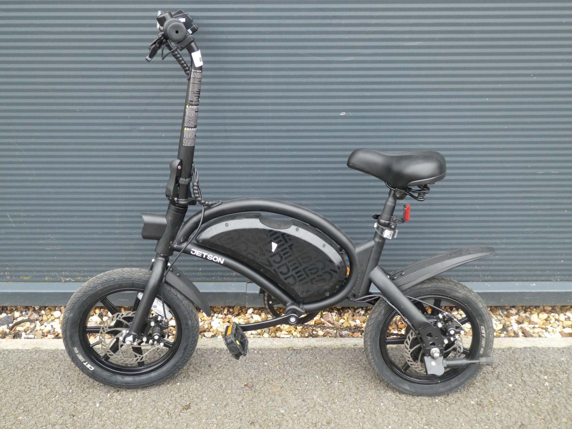 Jetson electric bike in black with power supply