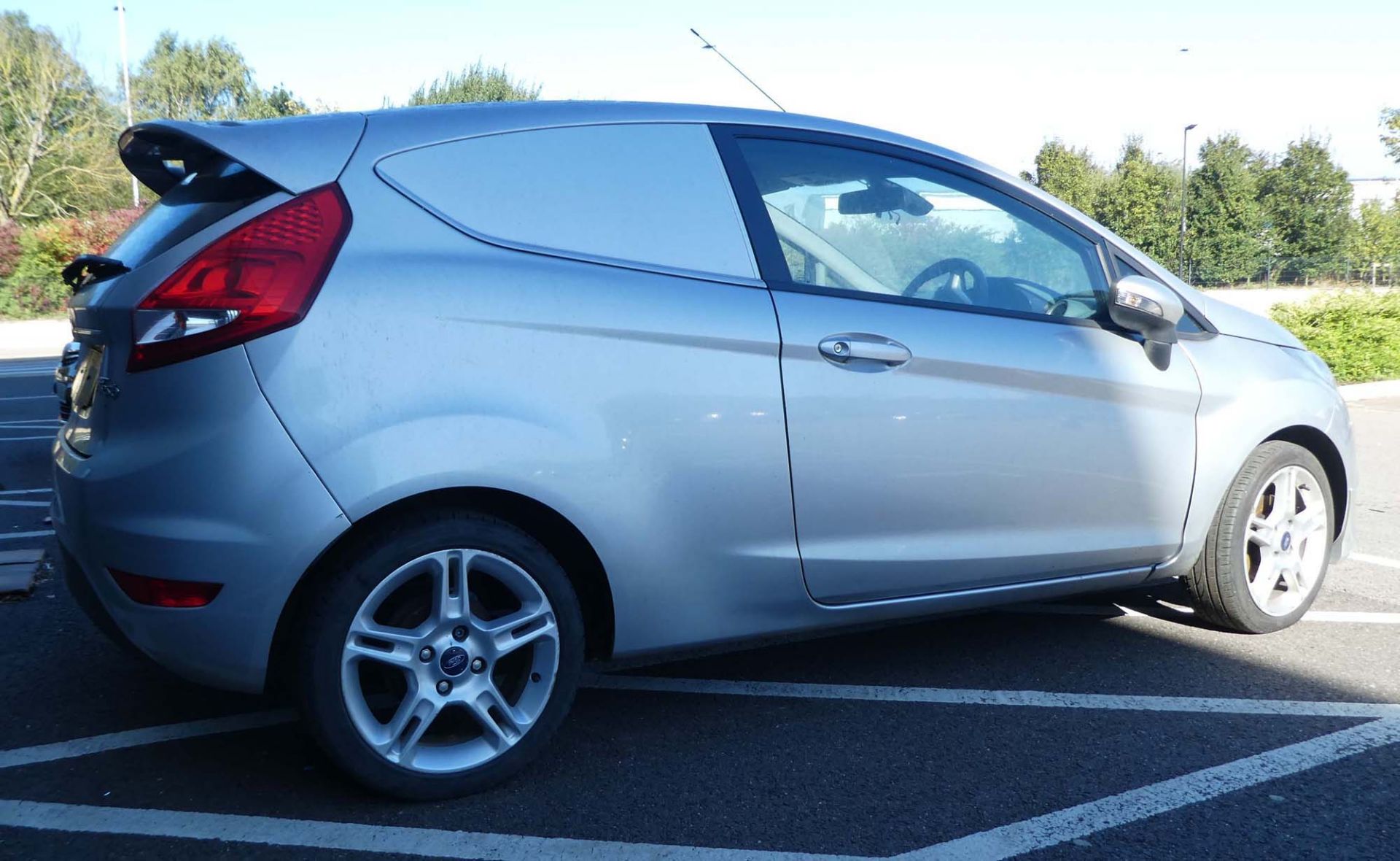 EF59 RM XFord Fiesta Sport TDCI 90 DFD car derived van in silver, 1560cc diesel, first registered - Image 4 of 12