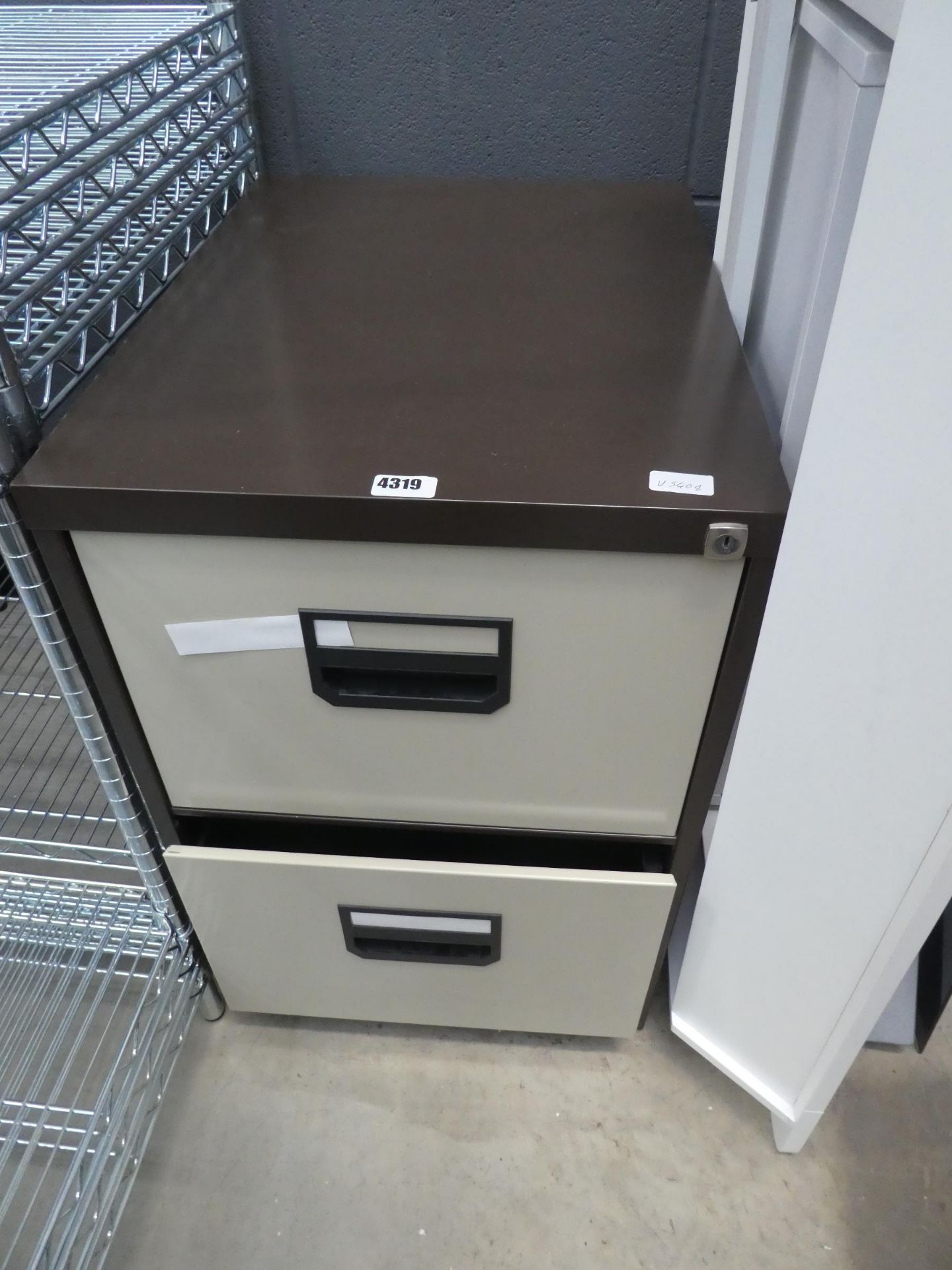 Coffee and cream 2 drawer filing cabinet