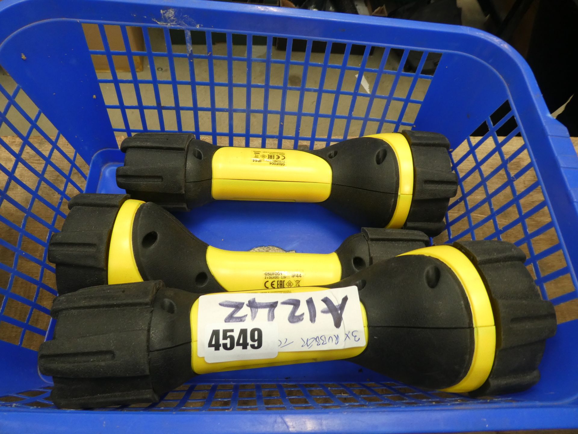 Three rubberized torches