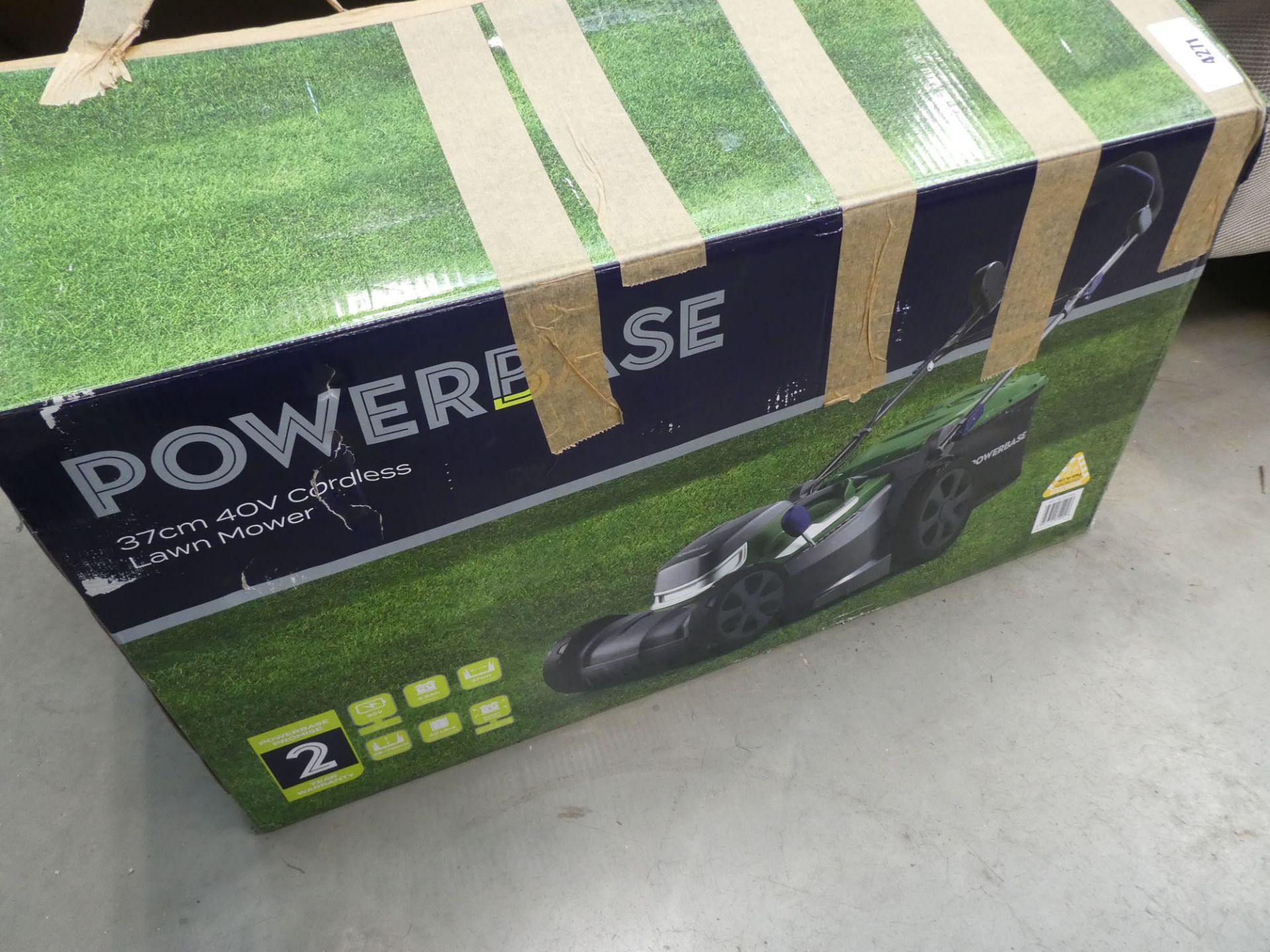 Boxed Powerbase electric mower