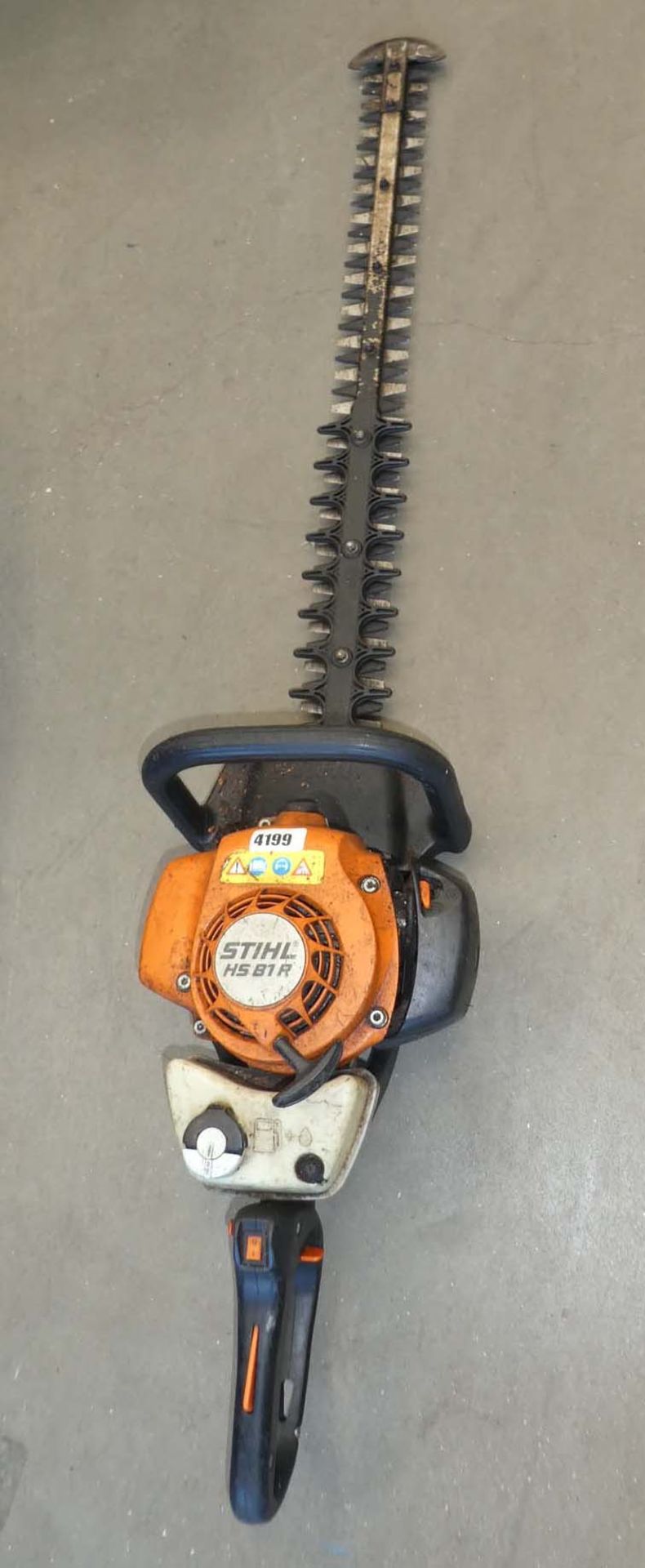 Stihl HS81R petrol powered hedge cutter