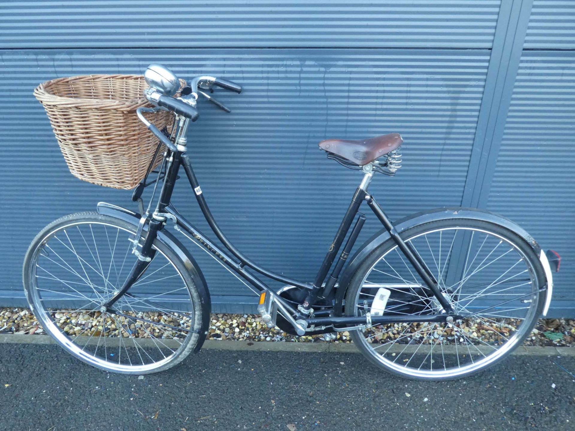 Black Princess ladies bike with front basket