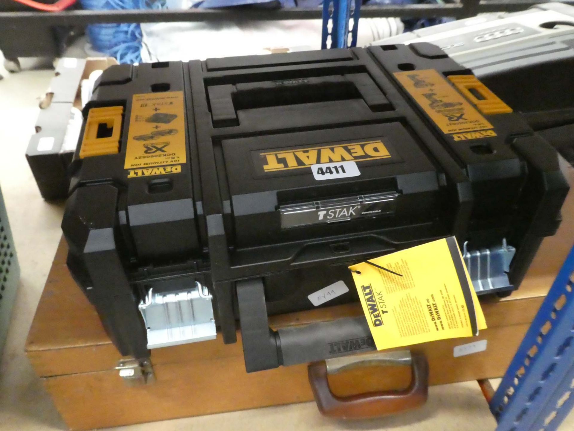 Dewalt empty toolcase and wooden empty toolbox