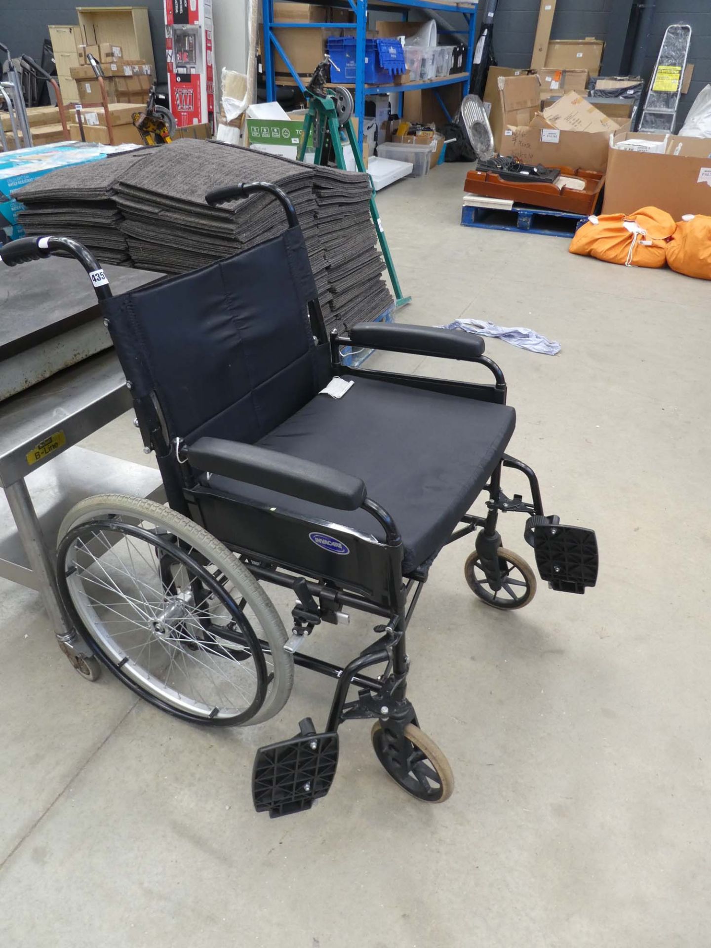 Black folding wheelchair