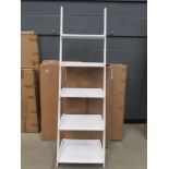 Charles Jacobs white painted five tier display stand (boxed)