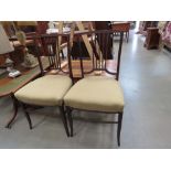 Pair of upholstered Edwardian bedroom chairs